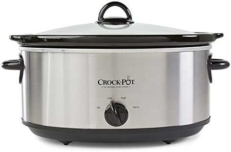 Crock-Pot 7 Quart Oval Manual Slow Cooker – Stainless Steel S3T4