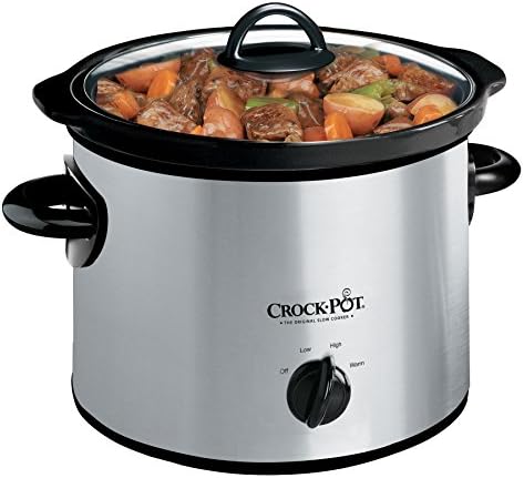 Crock-Pot 3 Quart Manual Slow Cooker – Silver SOBX