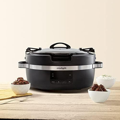 Crock-Pot Thermoshield 6 Quart Slow Cooker with Carry Handles 5Y2E