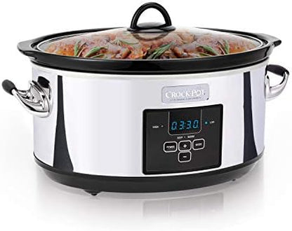 Crock-Pot 7 Quart Programmable Slow Cooker – Polished Platinum OTGY