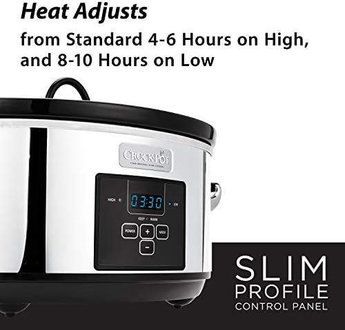 Crock-Pot 7 Quart Programmable Slow Cooker – Polished Platinum OTGY
