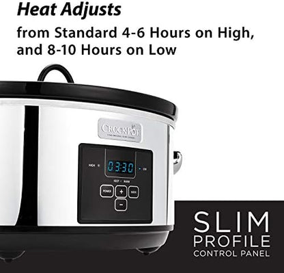 Crock-Pot 7 Quart Programmable Slow Cooker – Polished Platinum OTGY