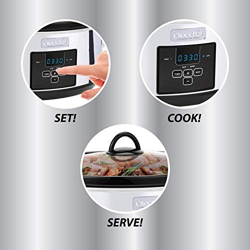 Crock-Pot 7 Quart Programmable Slow Cooker – Polished Platinum OTGY