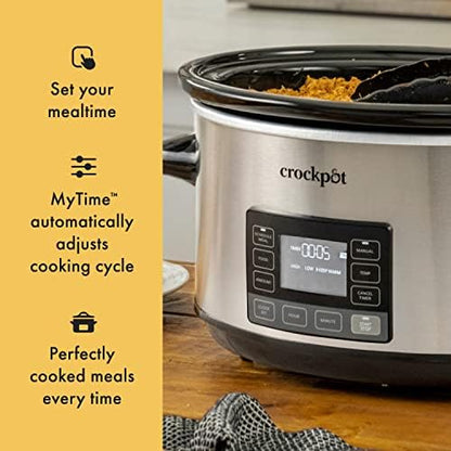 Crock-Pot 7 Quart Portable Programmable Slow Cooker with Timer N3W0