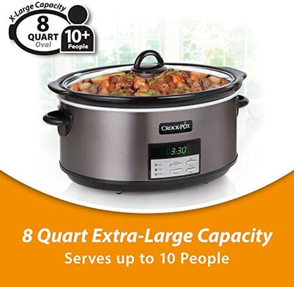 Crock-Pot 8 Quart Programmable Slow Cooker with Auto Warm YWWQ