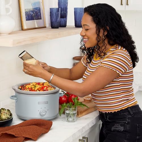 Crock-Pot 4.5 Quart Manual Slow Cooker – Macaroon Blue 3N7H