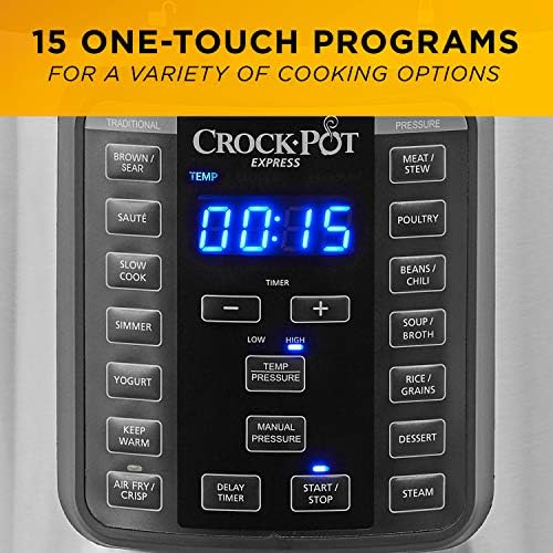 Crock-Pot Express Crisp 8 Quart 10-in-1 Pressure Cooker P4WP