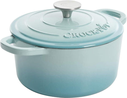 Crock-Pot 3 Quart Enameled Cast Iron Dutch Oven – Aqua QB41